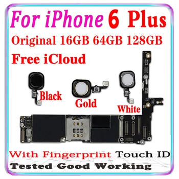 100% Original, Deblocat, Placa de baza Pentru iPhone 6 Plus Placa de baza Cu ID-ul Touch pentru iphone 6Plus 6 Plus 5.5