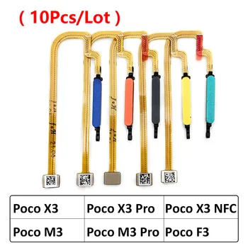 10buc/Lot, Senzor de Amprentă digitală se Întoarcă Acasă Tastă Meniu Butonul Flex Cablu Panglică Pentru Xiaomi Poco M3 F3 Pro X3