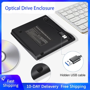 12,7 mm USB 3.0 Drive DVD Extern Unități Optice Cabina de SATA la USB Externe Caz Pentru Notebook Laptop fara Unitate
