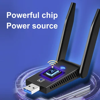 1300Mbps WiFi USB 3.0 Adapter, 2.4 GHz&5GHz Dual Band Wi-fi, Receptor pentru Desktop PC Laptop placa de Retea Wireless