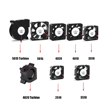 5015/4010/4020 12V&24V Răcire Ventilator Turbo fara Perii 3D Printer Părți 2Pin Pentru Extruder DC Cooler Suflantă Partea de Plastic Negru Fani