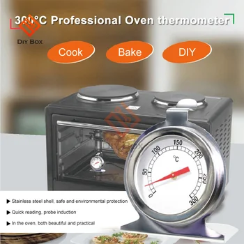 50～300℃ Termometru Grill Indicator de Temperatură din Oțel Inoxidabil Cuptor, Aragaz Termometru Indicator de Temperatură pentru Bucătărie Acasă Mâncare