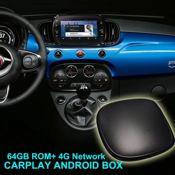64GB ROM Procesor Qualcomm Smart Auto Cutie AI Voce, Video Player Android Carplay Cutie Pentru FIAT 500 500L 500X Argo abarth 595 2018