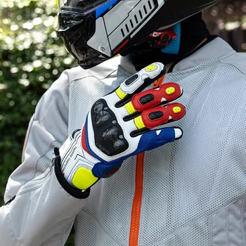 ALIEN MELC P8 Motocicleta Respirabil Mănuși Touch Screen Moto motocross cu motociclete de curse de Biciclete mănuși de Sport din piele de Oaie guantes