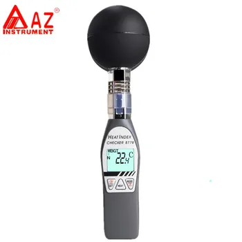 AZ8778 Wet Bulb Globe Temperatura WBGT Stres Termic Monitor Digital Digital Hygrother mograph Negru Bec Higrometru AZ-8778