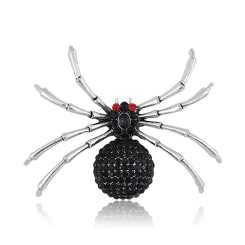 Aliaj Spider Broșe Pentru Femei Unisex 3-culoare Strălucitoare Stras Insecte Ace de Brosa, Cadouri de