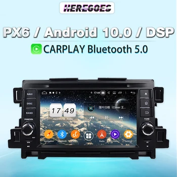 Carplay PX6 DSP Android 11.0 4G+de 64GB, Car Multimedia DVD Player, Navigatie GPS Audio Stereo Radio Auto Pentru Mazda CX-5 2011 2012