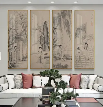 Chen Shaomei Poster Stil Antic Chinez De Flori De Plante Pasăre Arta De Perete Panza Pictura Imagine De Imprimare Living Home Decor