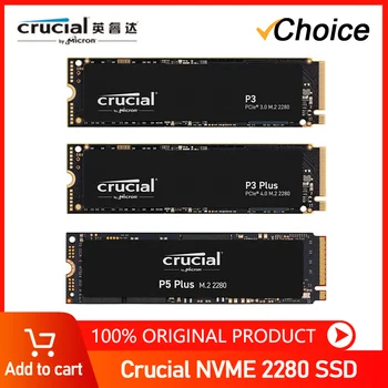 Crucial P3 /P3 PLUS /P5 PLUS 500GB, 1TB, 2TB 4TB PCIe 4.0 3D NAND NVMe M. 2 SSD, Citit SpeedUp pentru a 3500MB/s ,Original si Nou