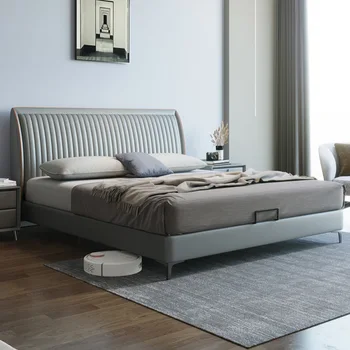 De lux, modern, simplu, pat dublu, italiană stil minimalist 1.8 m, dormitor matrimonial cu pat dublu, de înaltă calitate pat de stocare