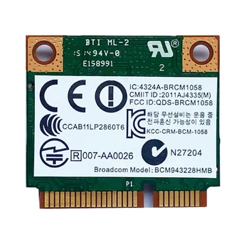 Dual-Band Wifi Card Wireless 300Mbps BCM943228HMB Pentru Bluetooth4.0 802.11 a/b/g/n Jumătate Mini PCI-E de Notebook-uri Wlan 2.4 G/5Ghz