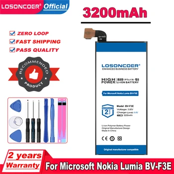 LOSONCOER Top Brand 100% Nou 3200mAh BV-F3E Baterie Pentru Microsoft Nokia Lumia BV-F3E Baterie de Telefon Mobil
