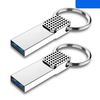 Metal Unitate Flash USB de Rotație Pen Drive 32GB, 64GB, 128GB Capacitate Reală Pendrive USB Memory Stick cu Cheie Lanț pendrive 128gb