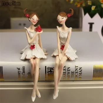 NOOLIM 2 buc/set Fata Frumoasa & Angel Creative Rășină Papusa Ornamente Europa Stil de Basm Figurine de Nunta Decor Acasă