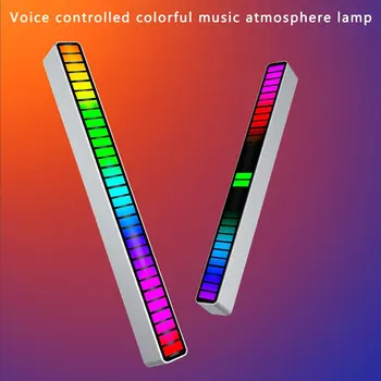 Noi RGB activat de Sunet-Preluare Atmosferă de Lumină APP de Control Reîncărcabilă Masina plina de culoare LED-uri Desktop Ritm de Muzică Ușoară