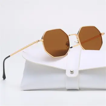 Retro Pătrat ochelari de Soare pentru Bărbați/Femei de Moda Cadru Mic Poligon de Ochelari de Soare Vintage din Metal în aer liber Ochelari de Conducere