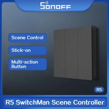 SONOFF Acar R5 Scene Controller cu Baterie de 6-Key Free-Cabluri eWeLink-Control de la Distanță Funcționează SONOFF M5/MINIR3 Casa Inteligentă Noi