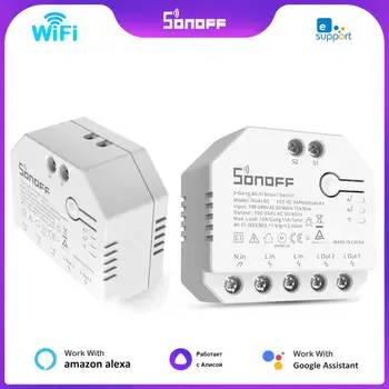 SONOFF DUALR3/R3 Lite MINI WIFI Smart Switch 2 Banda Dublu Releu Alimentare Modul de Contorizare Inteligente de Origine, Prin intermediul EWeLink Alexa de Start Google
