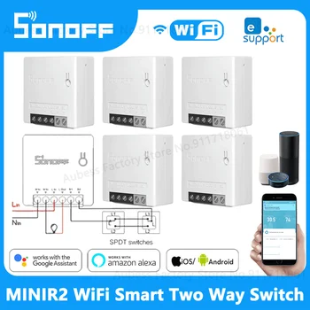 SONOFF MINI R2 WiFi Smart Light Switch Smart Home Automation Control Vocal Timer Modul Releu Pentru eWeLink Alexa Google Asistent