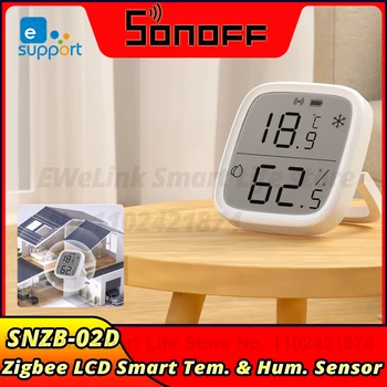 SONOFF SNZB-02D Zigbee Senzor LCD Inteligent de Temperatură și Umiditate Senzor Wireless Higrometru Termometru Alexa Google Acasa Alice