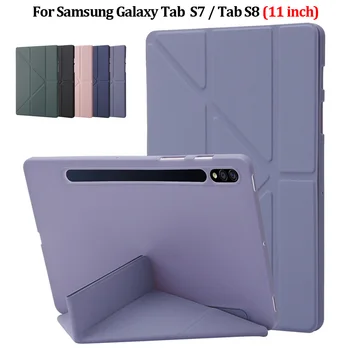 Smart Cover Pentru Samsung Tab S7 Fe Caz 12 4 inch din Piele PU TPU Moale Înapoi Capacul suportului Pentru Funda Galaxy Tab S7 Fe S7 S8 Plus Caz