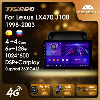 TIEBRO Radio Auto Pentru Lexus LX470 J100 1998-2002 Stereo Video Player Multimedia Carplay Unitate Cap Autoradio Bluetooth Android10.0