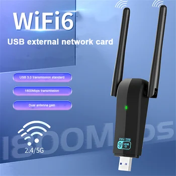 Wi-Fi 6 Adaptor AX1800 2.4 G & 5G Wireless Wi-Fi placa de Retea WiFi 6 USB Adaptor USB3.0 Pentru Windows 7/10/11
