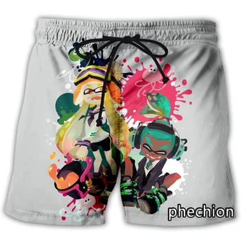phechion Noua Moda Barbati/Femei Splatoon de Imprimare 3D Casual pantaloni Scurți Noutate Streetwear Libertate Sportive pantaloni Scurți L17