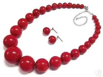 vinde fierbinte nou - bijuterii pentru Femei roșu coral colier șirag de mărgele cercei set