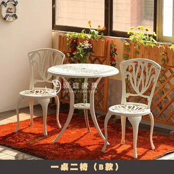 În aer liber, mese și scaune de curte în stil European vila agrement gradina mobilier de balcon fier de artă